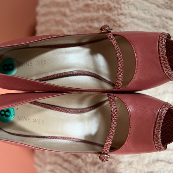 Nine West Textured Peep Toe Heels - Picture 2 of 7